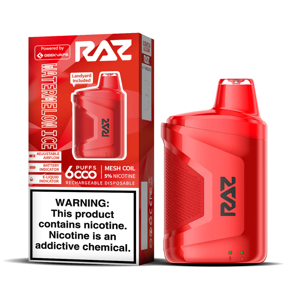 Watermelon Ice Flavor RAZ CA6000 Disposable Vape